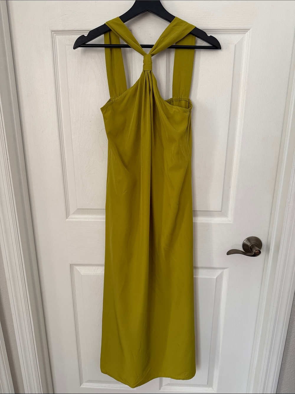 Commense women’s chartreuse Halter Maxi Dress